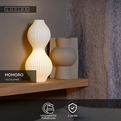 Lucide MOMORO - Tischlampe - 1xE14 - Weiß